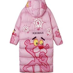 Pink panther cartoon 90 s pink parka padded coat one size